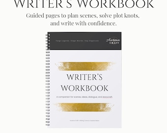 Writer’s Workbook | Printable Writing Planner | Story Planner | Novel Outline Workbook | Worksheets for Authors | Digital Writing Journal