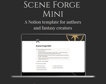 Scene Forge Mini Notion Template | Scene Builder, Writing Template, Novel Planner, Author Tools, Story Planning, Fantasy Writing