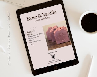 Recept voor rozen- en vanillezeep (digitale download)