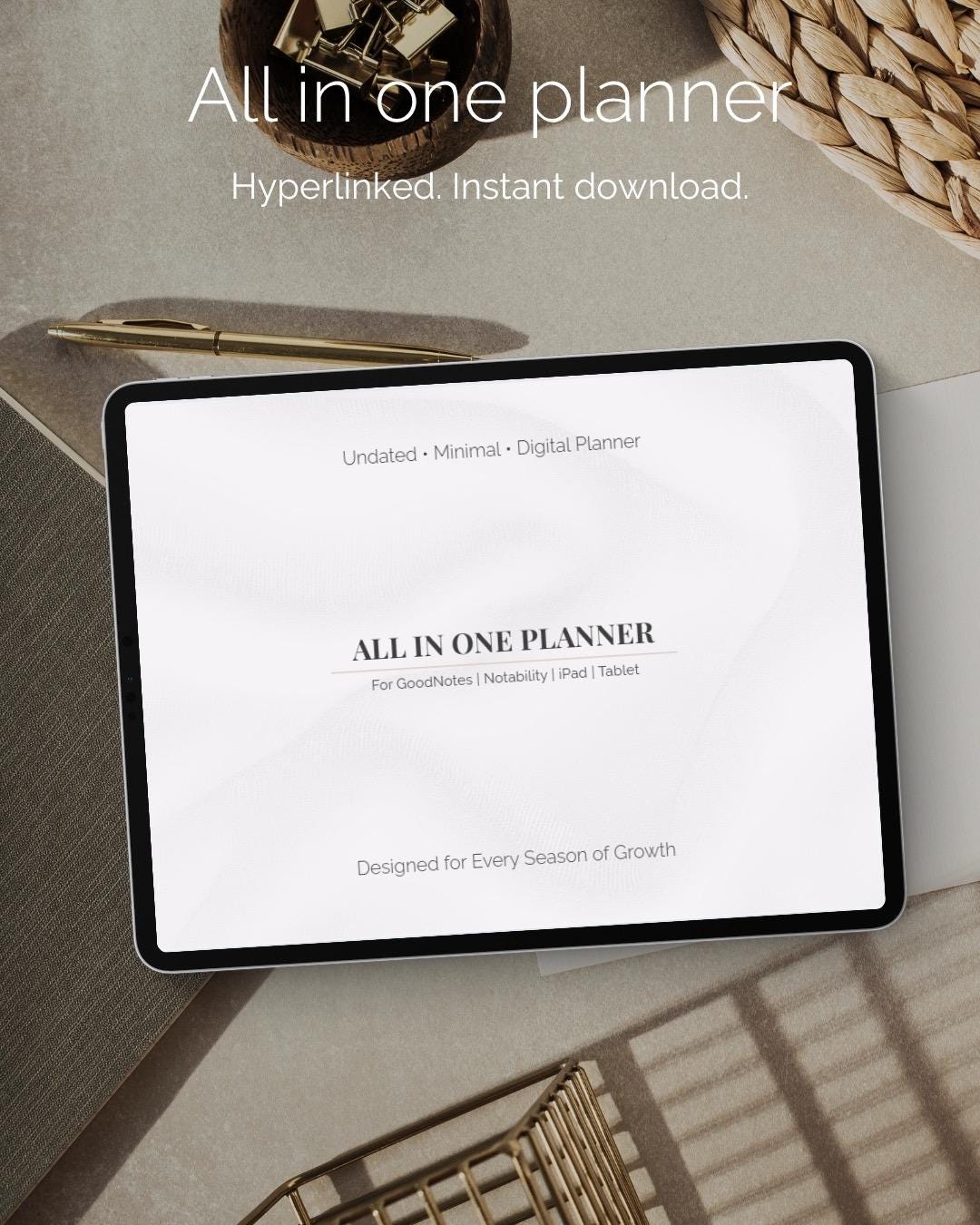 Minimalist Digital Planner for Goodnotes & Notability (PDF) - Etsy