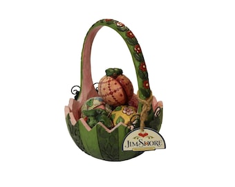 Jim Shore A Taste Of Summer's Goodness . Watermelon Basket w/ Fruit Pieces (J)