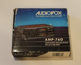 Audiovox AMP-760 7-Band Graphic Equalizer/Booster With Led Power Meter. New (A1)