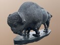 Spirit of the  Plains – Hand-Carved Bison -Black Serpentine  Stone Shona Sculpture by Tendekayi T. Tandi product logo