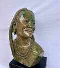 Hand Carved Verdite Stone Shona Girl Bust Sculpture product logo