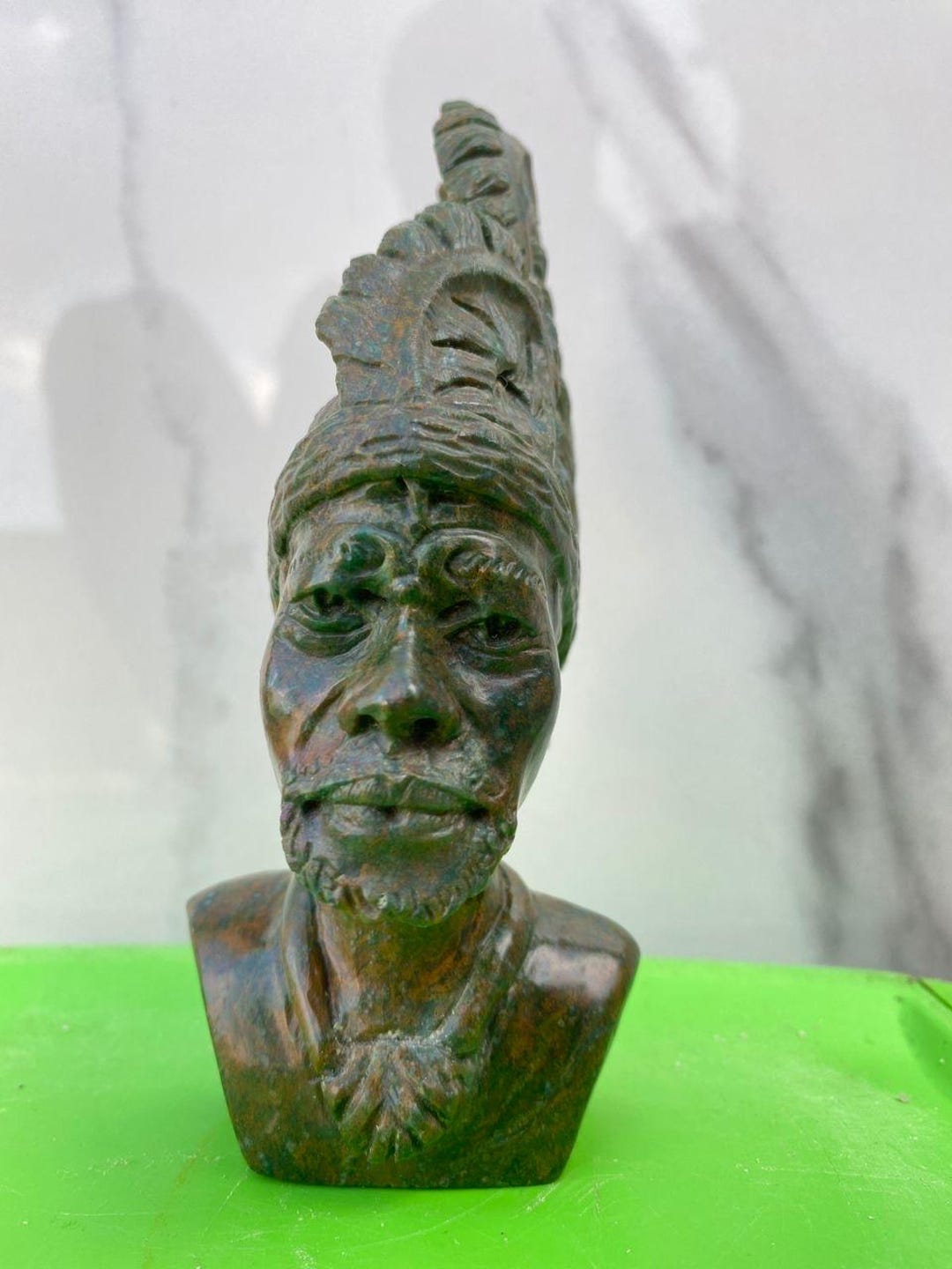 Talisman Figure Hand Carved Talisman Bust: Semiprecious Stone Sculpture - Etsy