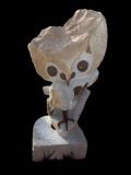 Owl carving shona art product logo