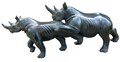 Rhino Bond” – Hand-Carved Black Serpentine Stone Sculpture | African Wildlife Art | Zimbabwean Shona Stone Carving product logo
