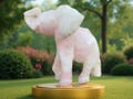 Hand Carved elephant rose quartz Sculpture product logo