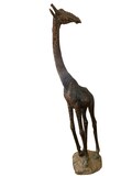 wooden giraffe sculpture product logo