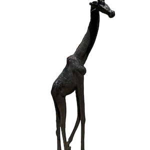Carved Ironwood Giraffe Sculpture