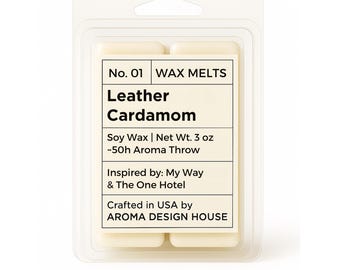 Soy Wax Melts | Leather Cardamom | Luxury Hotel Inspired Fragrance