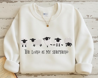 Der Herr ist mein Hirte Stickdatei, christliche Schafe Maschinenstickerei, Psalm 23 Glaube Religiöse Stickdatei