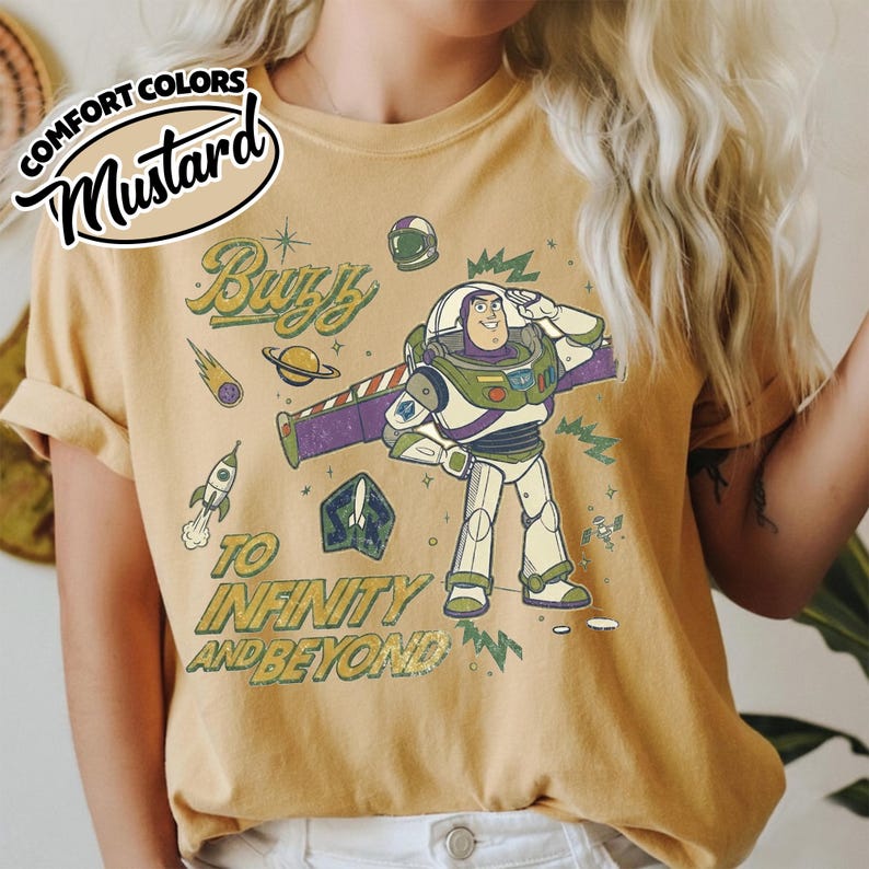 Comfort Color Disney Pixar Toy Story Buzz Lightyear To Infinity and Beyond Shirt,Buzz Lightyear Tee,Disneyland Family Matching Shirt YSYA18 image 14