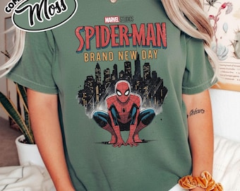 Camiseta Comfort Color Vintage de Spider-Man: Camiseta de Spiderman de Marvel, Camiseta de Spiderman de los Vengadores YS1T01