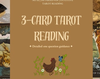3-Card Tarot Reading | One Question | Detailed Digital PDF (No AI used)