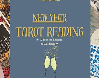 Extremely In-depth New Year Tarot Reading: 12-Month Forecast | Detailed Digital PDF (No AI used)