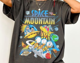 Space Mountain Disney Shirt, Retro 90er Jahre Micky und Freunde T-Shirt, Tomorrowland Magic Kingdom Shirt, Disney Urlaub Shirt, Disney World Geschenk
