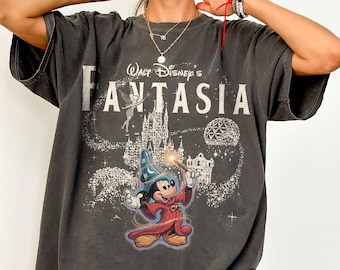 Retro Disney Fantasia Shirt, Fantastischer Zauberer Micky Zauberer Disney Trip Shirt, Einige Imagination Huh, Fantastisches magisches Disneyschloss