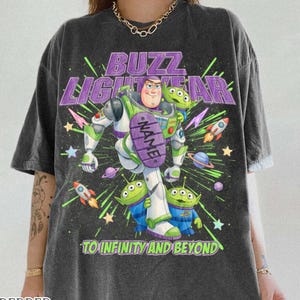 Personalized Buzz Lightyear To Infinity And Beyond Shirt, Toy Story Pixar Disney Tee, Space Ranger Shirt, Disneyland Family Trip Matching image 1