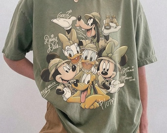 Camiseta Mickey y sus amigos Safari Colores Confortables, Camiseta Disney Safari Mode, Camiseta Animal Kingdom Safari, Camiseta Mickey Safari, Camiseta Viaje a WDW