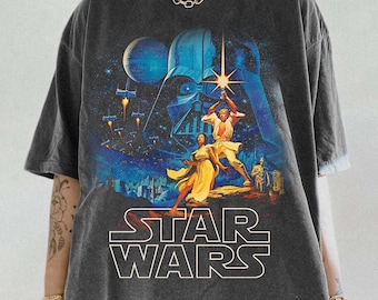 Retro Star Wars Comfort Colors Shirt, Star Wars Shirt, Star Wars A New Hope Faded Shirt, Starwars Disneyland Shirt, Disney Family Shirt