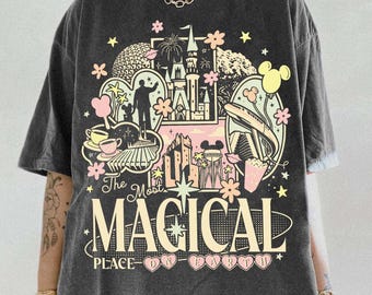 Retro The Most Magical Place On Earth Comfort Colors Shirt, Mickey Disneyworld Shirts, Disney Tee, Disney 2026 Trip Disney Vacation Tee