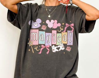 Vintage magische flirt Disney comfortkleuren shirts, Mickey Ears-T-shirt, Disneyland Family-shirt, Disney Trip Vacation-T-shirt, Magic Kingdom-T-shirt