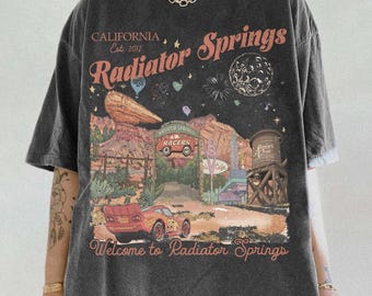Radiator Springs Comfort Colors Shirt, Lightning McQueen Disney Tee, Pixar Cars Family Shirt, Disney Vacation Shirt, Disneyland Shirt