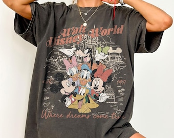Camiseta vintage de Walt Disney, Disneyworld (1971), Disneyworld, vacaciones familiares Disney 2026, viajes Disney, grupo Disney