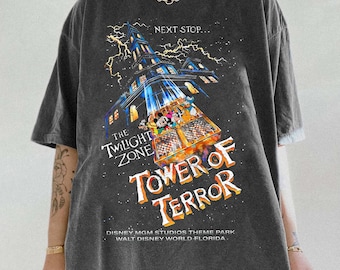 Vintage Retro Disney Turm der Angst Shirt, Mickey & friends Twilight Zone Shirt, Disney Fahrten Shirt, Hollywood Studios Shirt, BTW Trip Tee