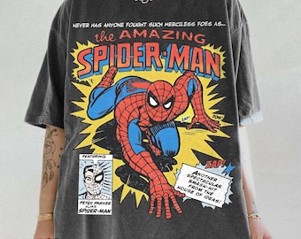 Retro Disney The Amazing Spider Man Shirt, Marvel Avengers Shirt, Vintage Spiderman Comic Shirt, Spider Man T-Shirt, Disney Spider Shirt