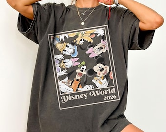Camisa Polaroid de Mickey y sus amigos de Disney World, camisa de Mickey y sus amigos, camisa de Disneyworld, camisas para viajes familiares de Disney