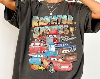 Retro Radiator Springs Cars Movie Shirt, Lightning McQueen Shirt, Cars Movie Disney Shirt, Disney Family Trip Shirt, Cars Movie Characters