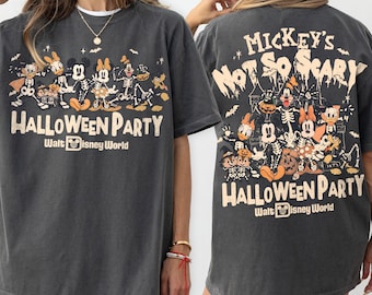 Retro Mickey's Not So Scary Halloween Party 2026 Skeleton Comfort Colors Shirt, Disney Halloween Shirt, 2026 Halloween Disney Family Shirt