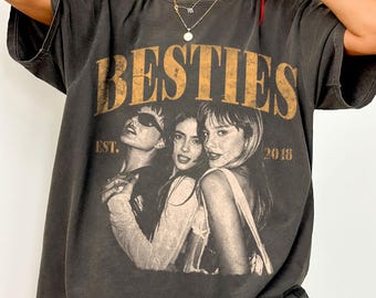 Comfort Colors® Personalised Bestie Shirt, Custom Photo Best Friend Shirt, Friendship Gift, Birthday Gift for Friend, BFF Birthday Gift Idea