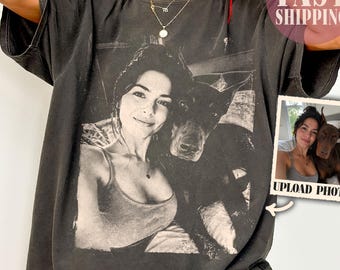 Comfort Colors® Custom Your Photo Shirt, Personalized Picture Tee, Girlfriend or Boyfriend, Upload Your Own Image, Vintage Custom Photo Gift