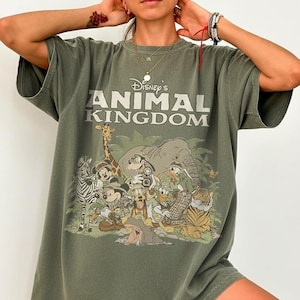 Camisetas vintage Disney Animal Kingdom con colores cómodos, camiseta Walt Disney World Safari, camiseta Jungle Safari Disney Vacation, camiseta Disney Trip 2026 imagen 1