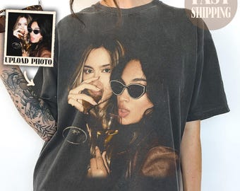 Comfort Colors® Custom Your Photo Shirt, Personalized Picture Tee, Girlfriend or Boyfriend, Upload Your Own Image, Vintage Custom Photo Gift