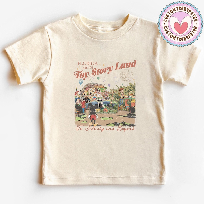 Chemise couleurs confort rétro Toy Story Land, t-shirt Toy Story, t-shirt Disney Pixar, soirée Woody Buzz Toy Story, chemise couleurs confort, famille Disney image 9