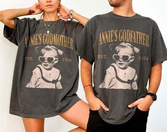 Comfort Colors® Personalised Vintage Photo Godmother Shirt, Godfather Shirt, Godmother Proposal Gift, Godparent Proposal Gift,Godparent Gift