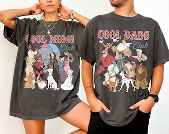 Retro Disney Cool Dad & Cool Mom Clubs Shirt, lustiges Familien Matching Geschenk, doof Mufasa Triton Mom Dad Vibes, beste Eltern aller Zeiten, Disney Trip