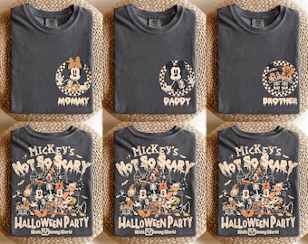 Custom Disney Mickey's Not So Scary Halloween Party 2026 Shirt, Custom Skeleton Disney Halloween Shirt, 2026 Halloween Disney Family Shirts