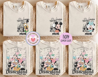 Personalized Disneyland Family Trip Shirts: Comfort Colors Cotton Tee