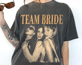 Comfort Colors® Custom Team Bride Shirt, Personalized Childhood Photo Tee, Bride Squad Gift, Bachelorette Party Keepsake, Bridal Shower Gift