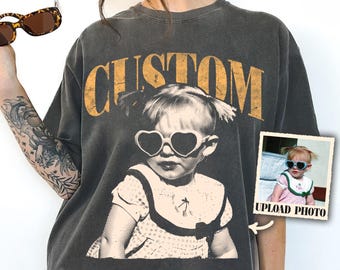 Comfort Colors® Vintage Custom Photo And Name Shirt, Personalized Shirt, Girlfriend Boyfriend Shirt, Vintage Custom Gift, Family Custom Tee