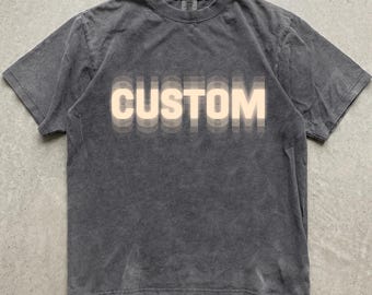 Comfort Colors® Custom Text Drunk Double Vision Typography Shirt: Personalized Soft Cotton Tee