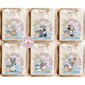 Customize Characters Disney Cruise Shirt, Mickey & Friends Family Cruise Trip Tee, Let's Cruise, Disney Wish Dream Magic Wonder Fantasy