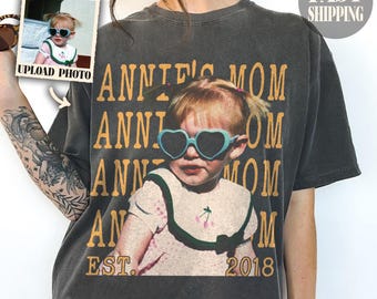 Comfort Colors® Custom Photo Shirt for Mom, Custom Photo Mom Shirt, Cute Mom Shirt, First Time Mommy, New Mom Shirt, Grandma Gift