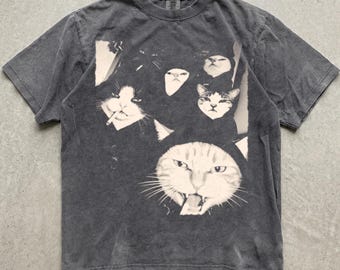 Comfort Colors® Funny Gangster Cat Shirt, Meme Cats Graphic Tee, Vintage Cat Lover Shirt, Funny Cat Meme Tee, Edgy Cat Shirt, Cat Dad Gift
