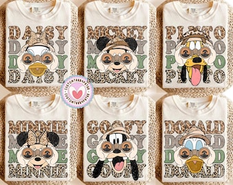 Mickey And Friends Safari Shirt, Disney Matching Tee, Disney Animal Kingdom Matching Shirt, Safari Mode Disney Tee, Disney Characters